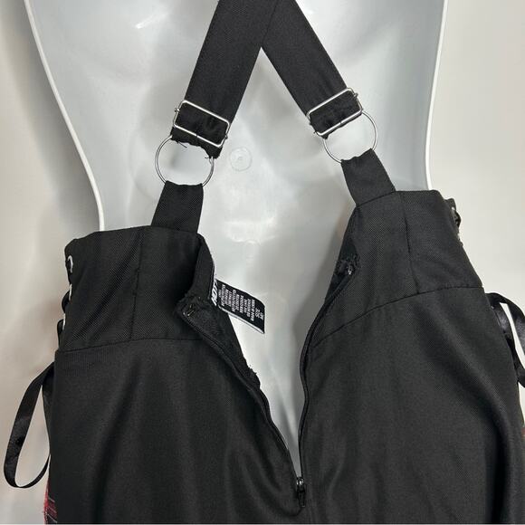 HOT TOPIC Suspender Skirt Size Medium Plaid Lace Up Emo Punk Skater Grunge Alt - Picture 8 of 9